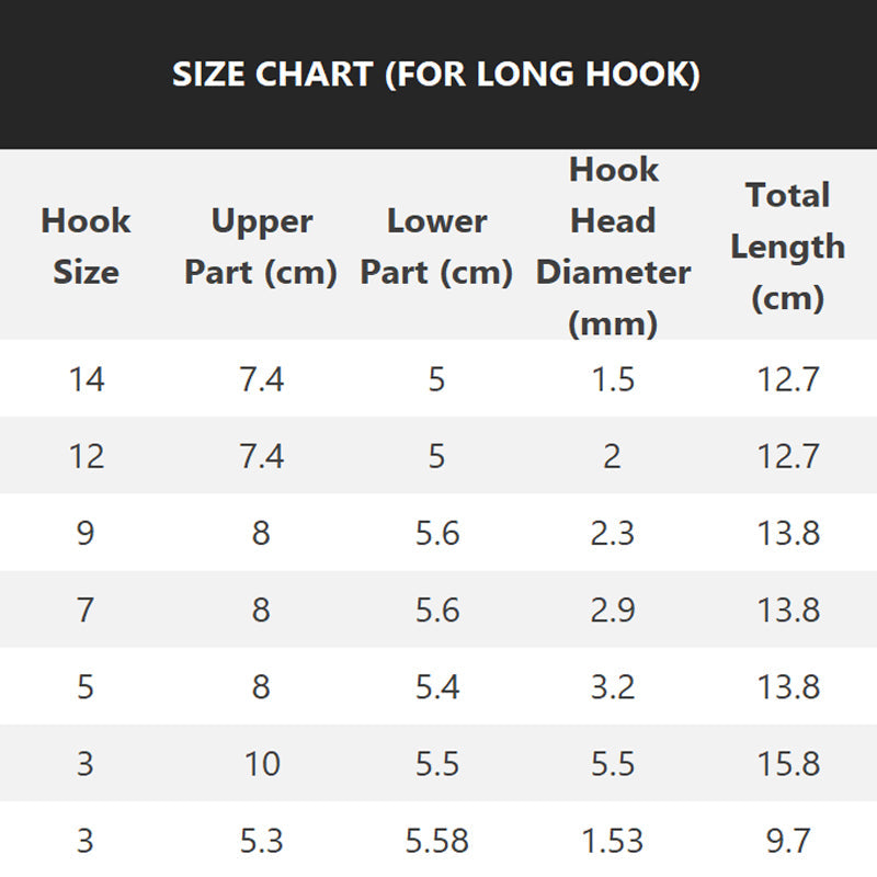 Crochets à tricoter avec languette pour pulls