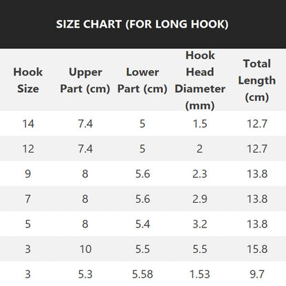 Crochets à tricoter avec languette pour pulls